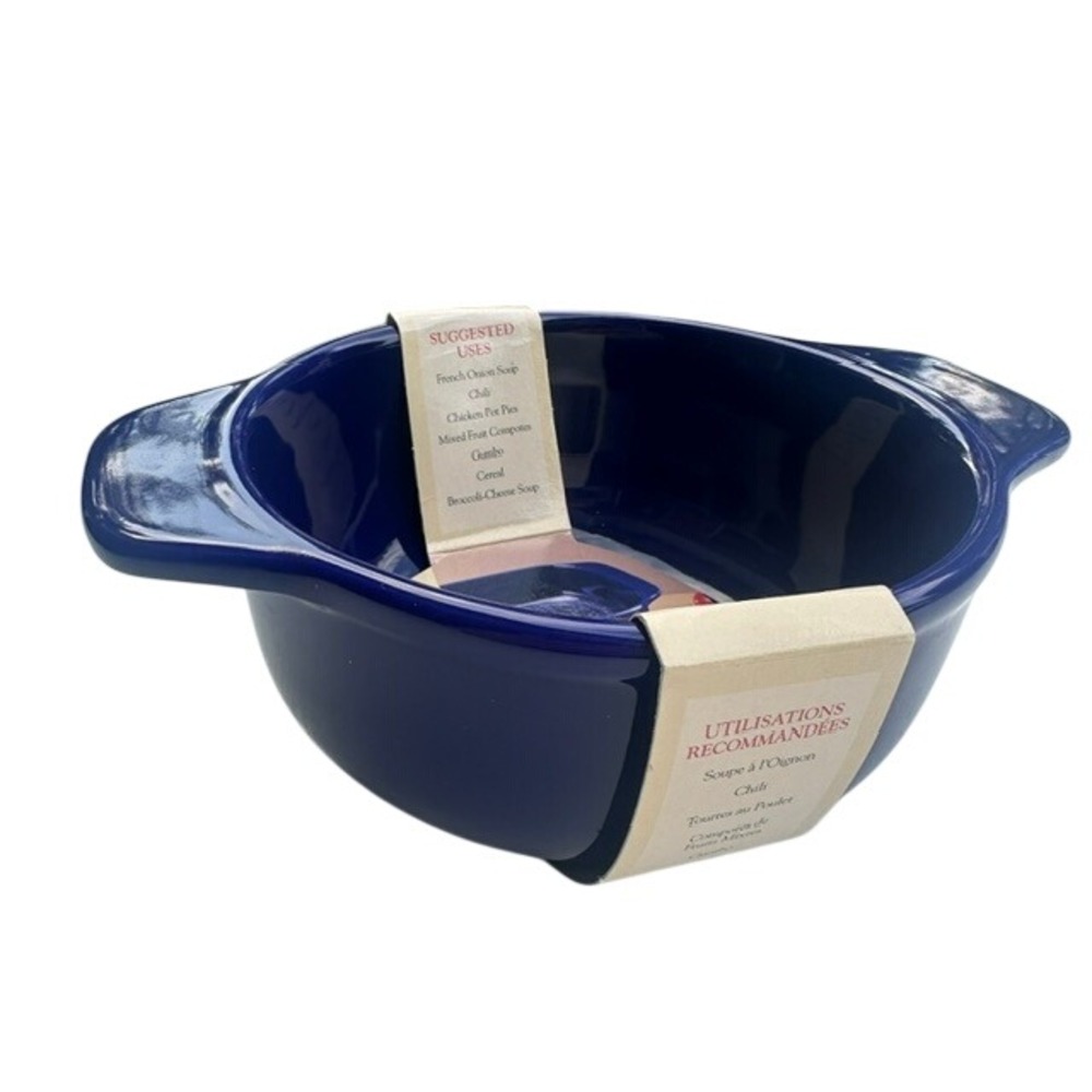 Chantal Soup Bowl Cook &‎ Serve Cobalt Blue Stoneware 2.5 Cup 93-SB13 NWOT